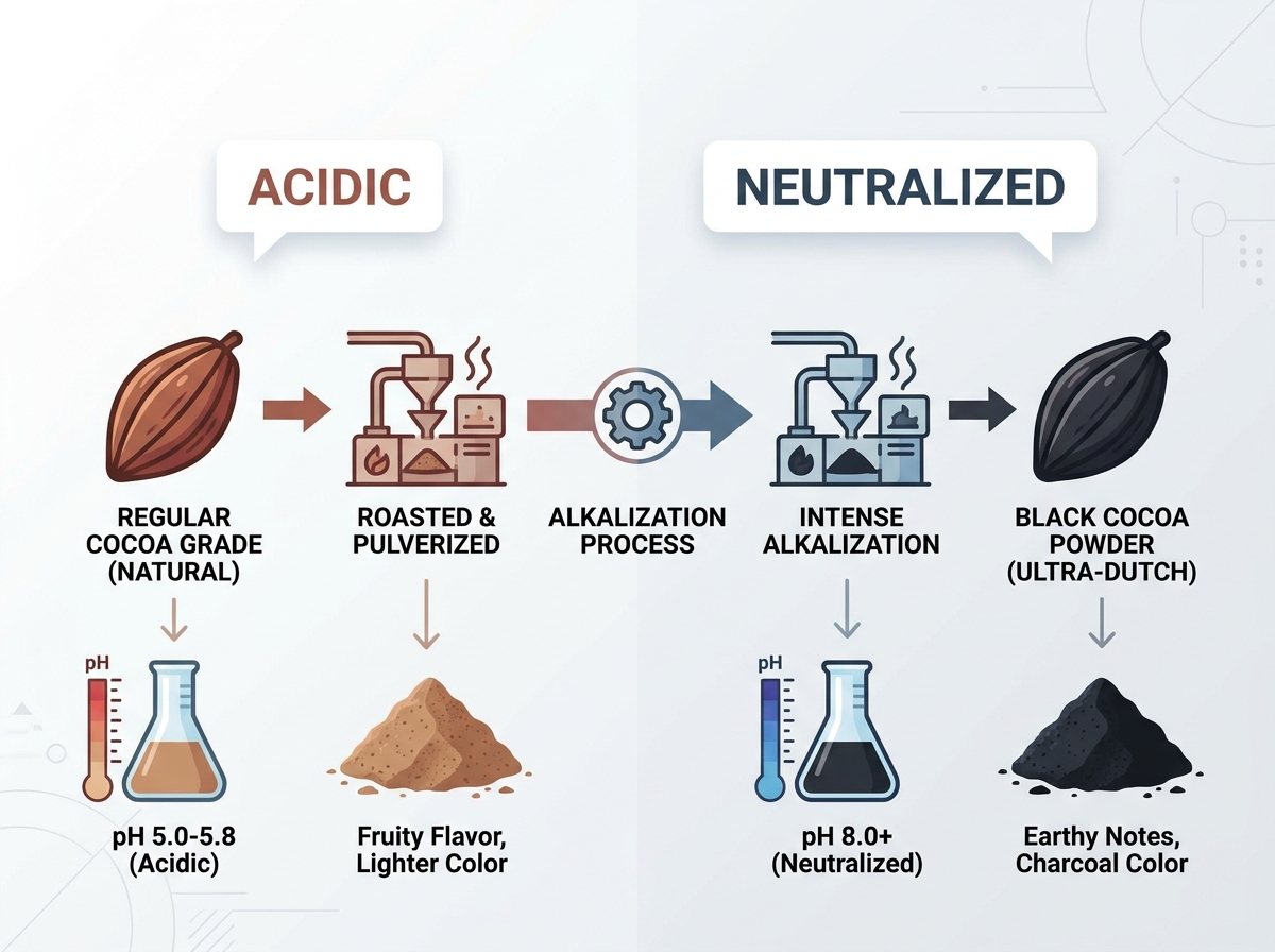 Cocoa Powder Processing and Grade Comparison
